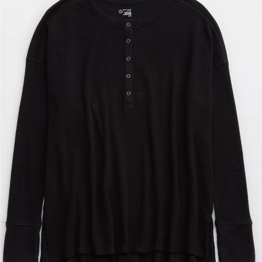 OFFLINE By Aerie Wow! Waffle Henley T-Shirt